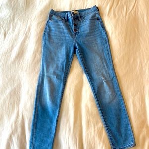 Madewell button front roadtripper jean